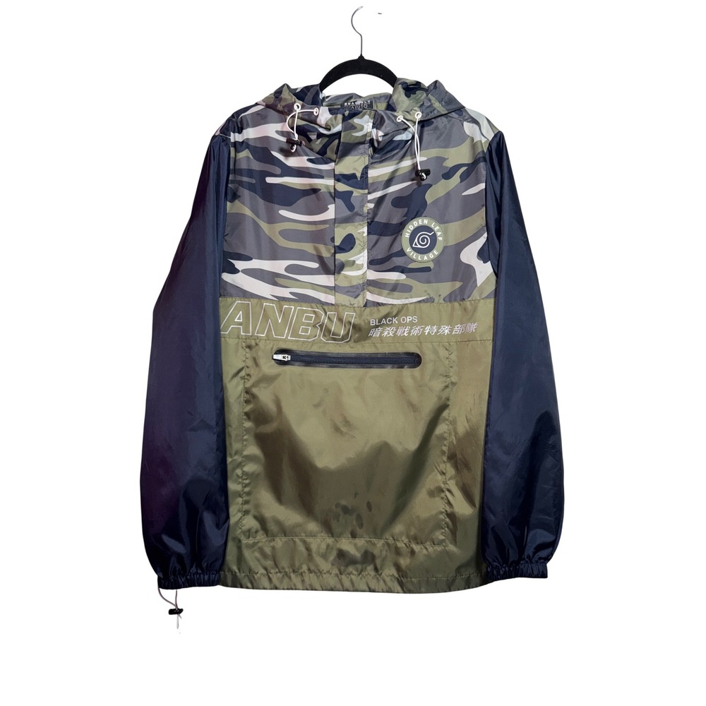 Naruto Shippuden Kakashi ANBU Camo Windbreaker Jacket L BoxLunch